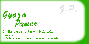 gyozo pamer business card